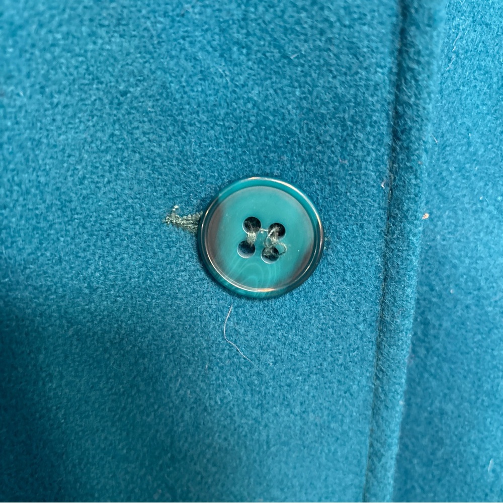 Vintage Andover Wool by Forstmann Coat Teal NYG New York Girl Made in USA Raglan - Picture 11 of 11